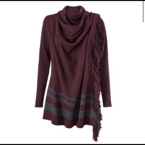 CAbi Port Hinge Wrap Sweater